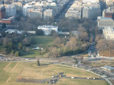 A closer view of the White House