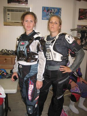 Carrie and Cat are ready to go.