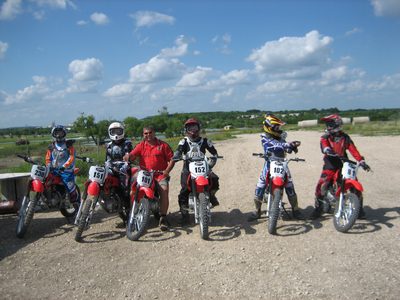 The group is now ready to head out to the small track.