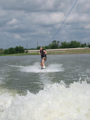 The picture is blurry, but at least I'm smiling - you'll...