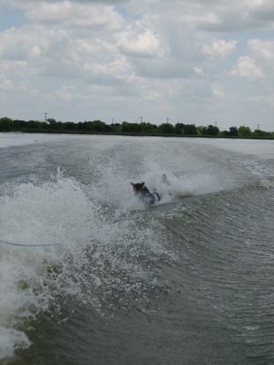 Carrie taking an awesome header.  If you look closely,...