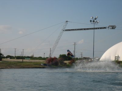 This guy? Is good at wakeboarding.