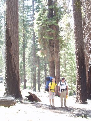John and Dad hiking.