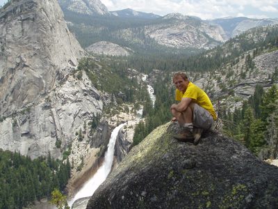 John perched on a rock to get a better view of Nevada...