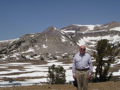 Dad with Dana (?) peak in the background.