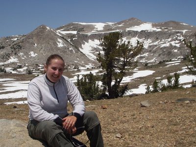 Dad with Dana (?) peak in the background.