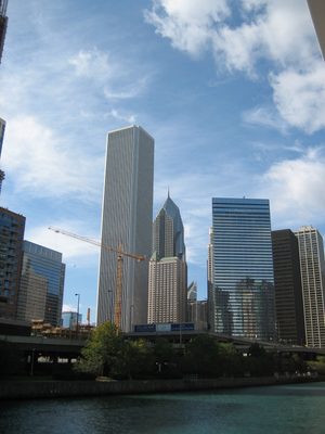 The Aon Center, the second tallest building in Chicago...