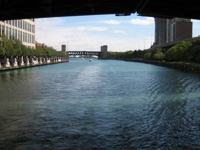 Looking back towards the lake after the second bridge...