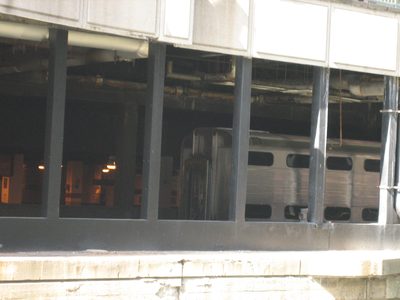 The train running underneath the city.  So much of the...