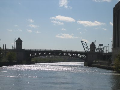 Looking south down the river.