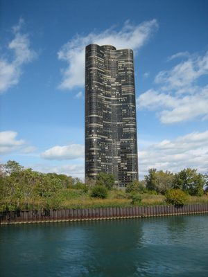 Lake Point Tower, built in 1968, the only skyscraper...