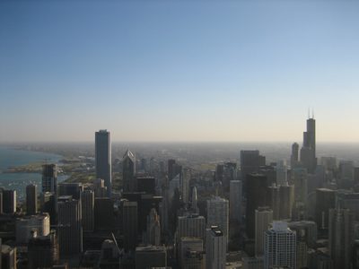 Looking south from the top of the Hancock Building.d