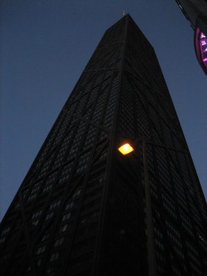 Hancock building from below; I wish I could have not had...