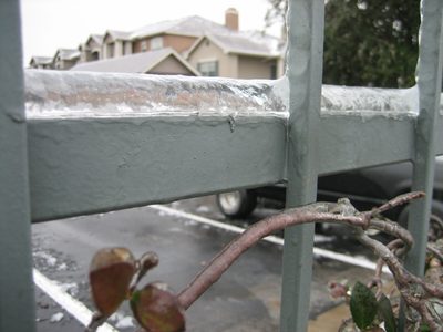 To give you an idea of the ice accumulation on flat...