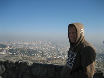 John-the-jedi at Twin Peaks, overlooking (hazy) downtown...