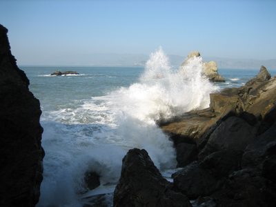The waves were really fun to watch crashing into this...