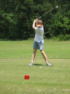 Kim gets ready to drill the ball.