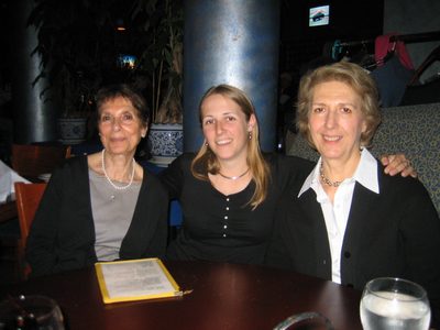 Catherine with both of her godmothers the weekend before...