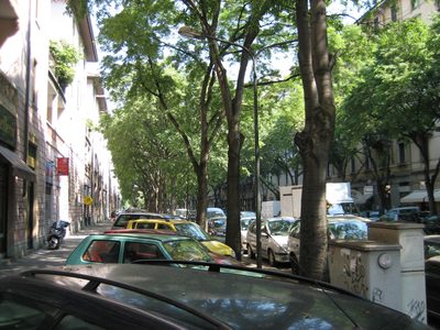 Parking rules were pretty lax in Milan.  There were the...
