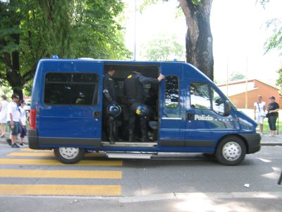 More riot police.