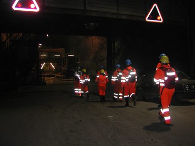 Walking into the tunnel