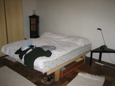 My bedroom in the apartment -- the apartment was huge!