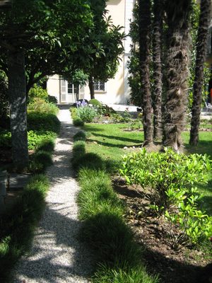 Garden path, with the Villa in the background