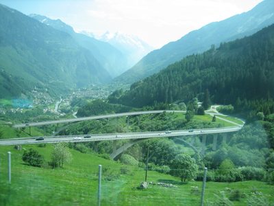 Looking down once more on Nanin and Cascella as we head...