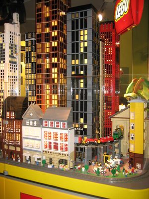 Lego town in the toy store!