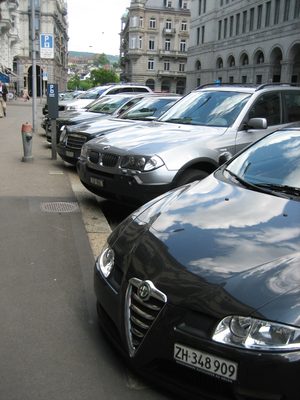 This was not an uncommon sight: a row of cars, starting...
