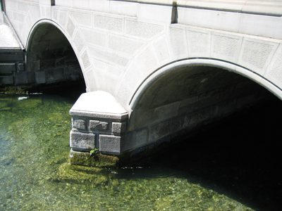 Very pretty bridge and water.