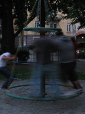 Spinning!  Somehow, I did not get a picture of the...