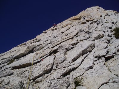 Colin, continuing the ascent up the first pitch of...