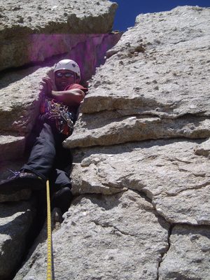 Colin, squeezing himself into the chimney at the start...