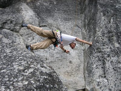 John defying the laws of gravity with an interesting...