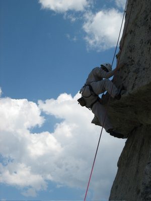 John approaching the roof of Over Easy, sequence shot #4.