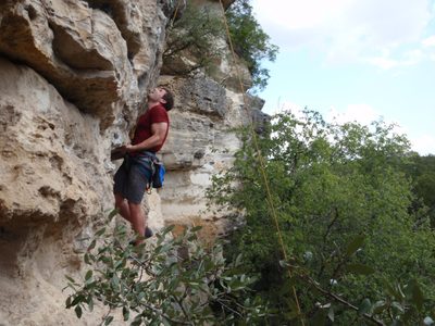 Jay, thinking about how to pass the second crux.