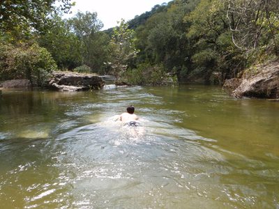 Jay found that he could enjoy an endless swimming pool...