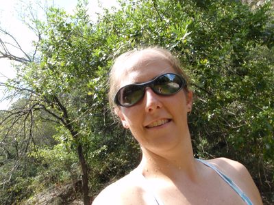 Catherine self portrait. Nice reflection in the shades.