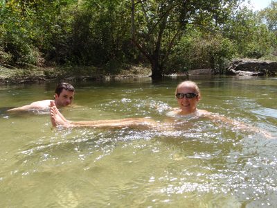 Playing in Barton Creek.