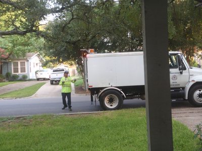 Mr. Possum got to go on a free ride in a big shiny truck...