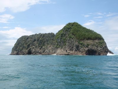 An island near our dive site.