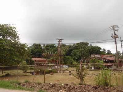 Long-abandoned factory outside town.