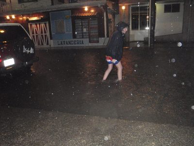 Morgan is tempted to wade in the street as well. Joel...