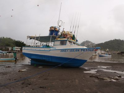 The Jose Carlos has run aground. We had to get across...