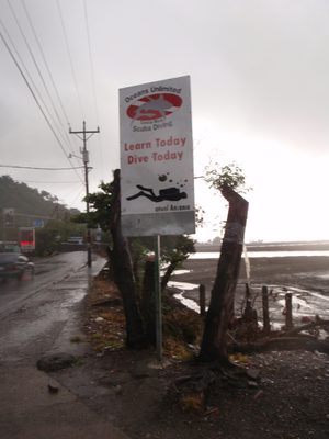We came across a sign for our guide shop.