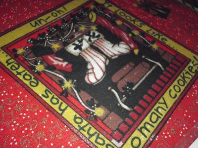 Tablecloth at a restaurant about a block from our hostel.