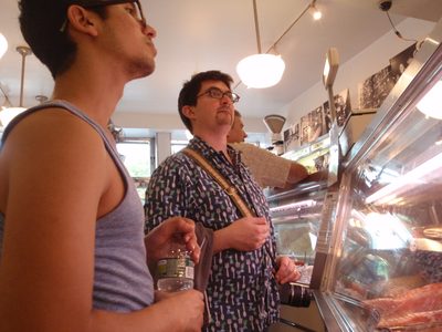 Jesse waits to put in his order for assorted types of...