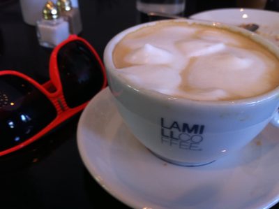 Cafe Au Lait at LAMILL Coffee in Hollywood. I had to...