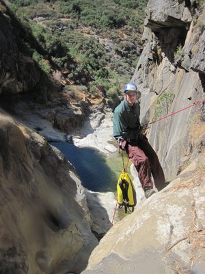 Joel on the Big Kahuna Rappel.